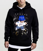 FesFas Hiphop Bear-print Hoodie | Black | Unisex