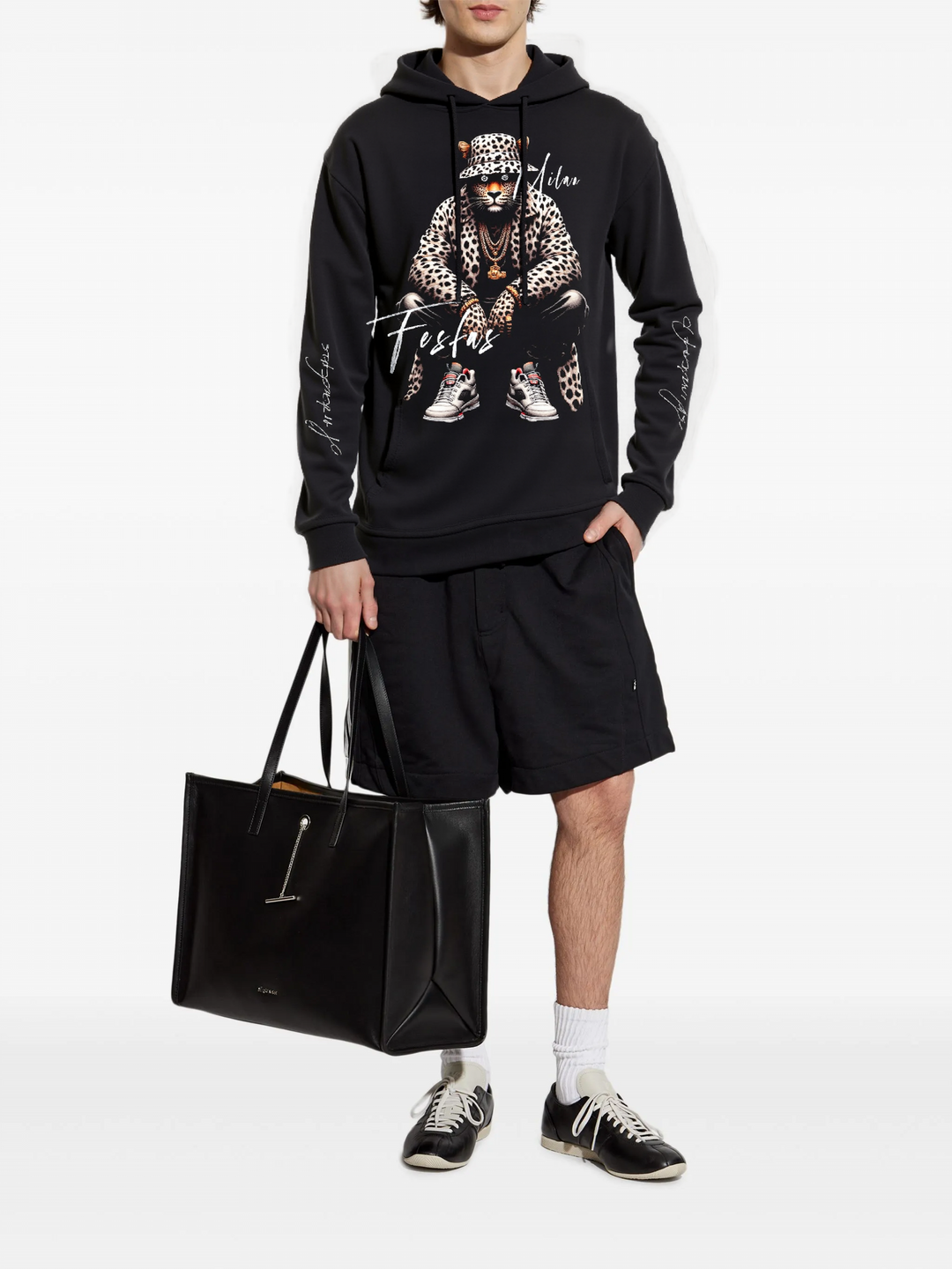 FesFas leopard-print Hoodie | Black | Men