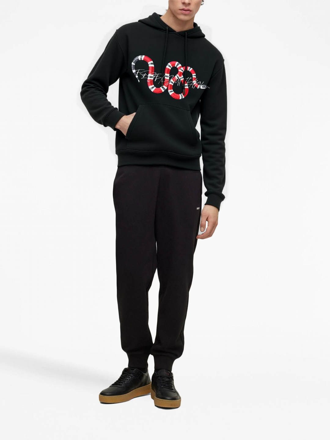 FesFas Snake-print Hoodie Set | Black | Men