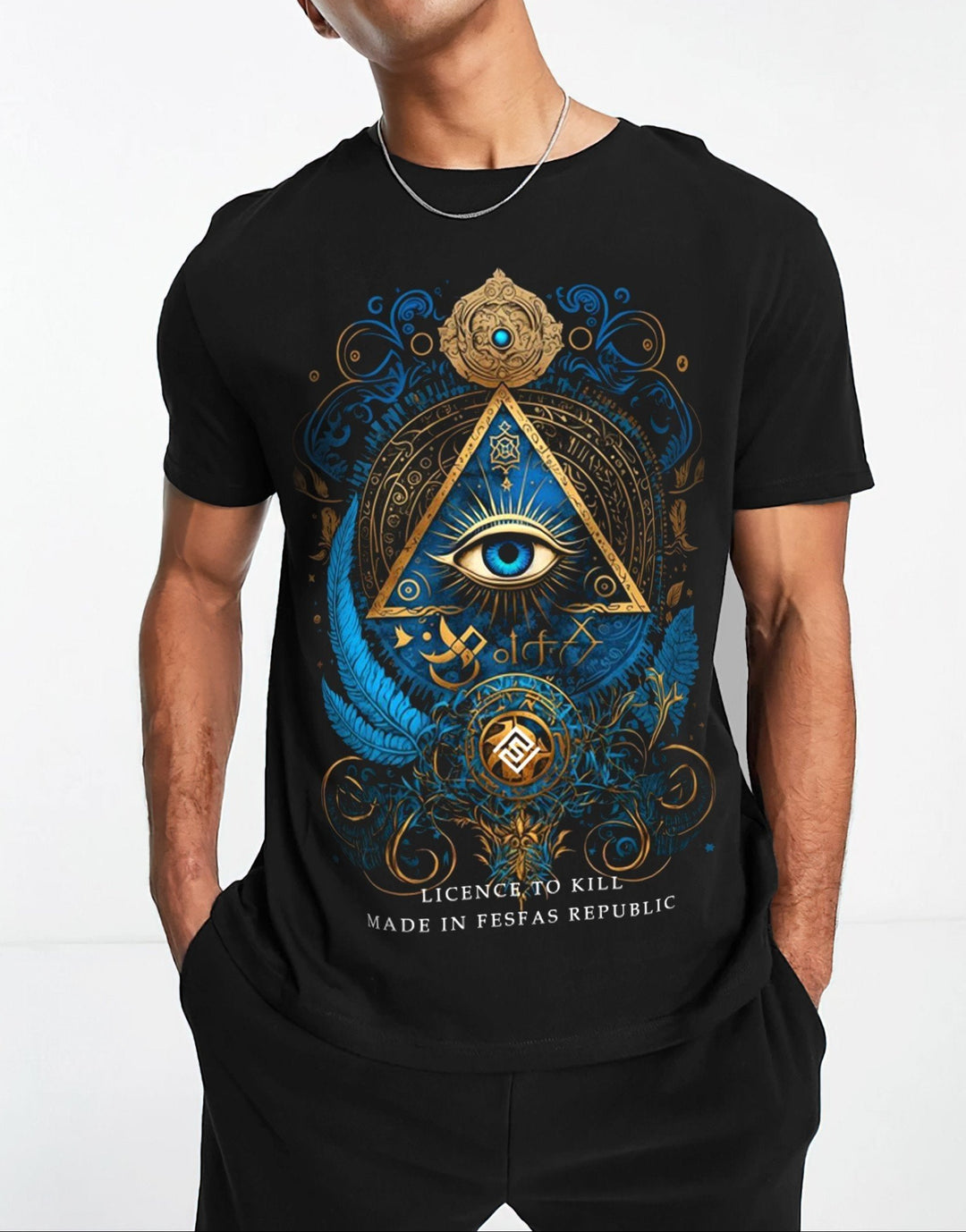 FesFas Eye-print T-shirt | Black | Men