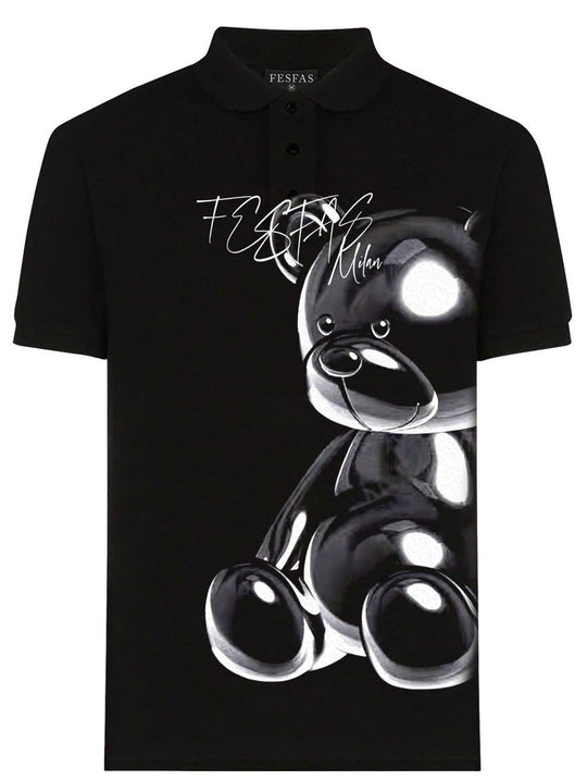 FesFas bear-print Polo Shirt | Men | Black