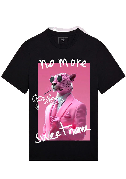 FesFas Pink Panther-print T-shirt | Black | Men