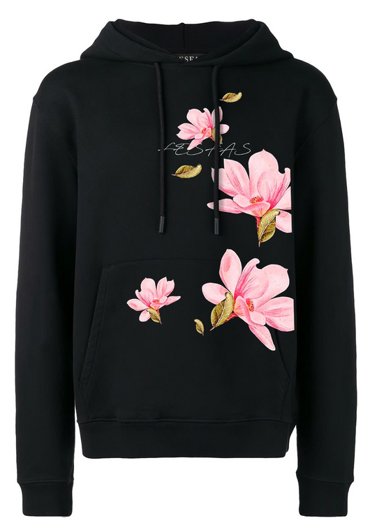 FesFas flower-print Hoodie | Black | Men