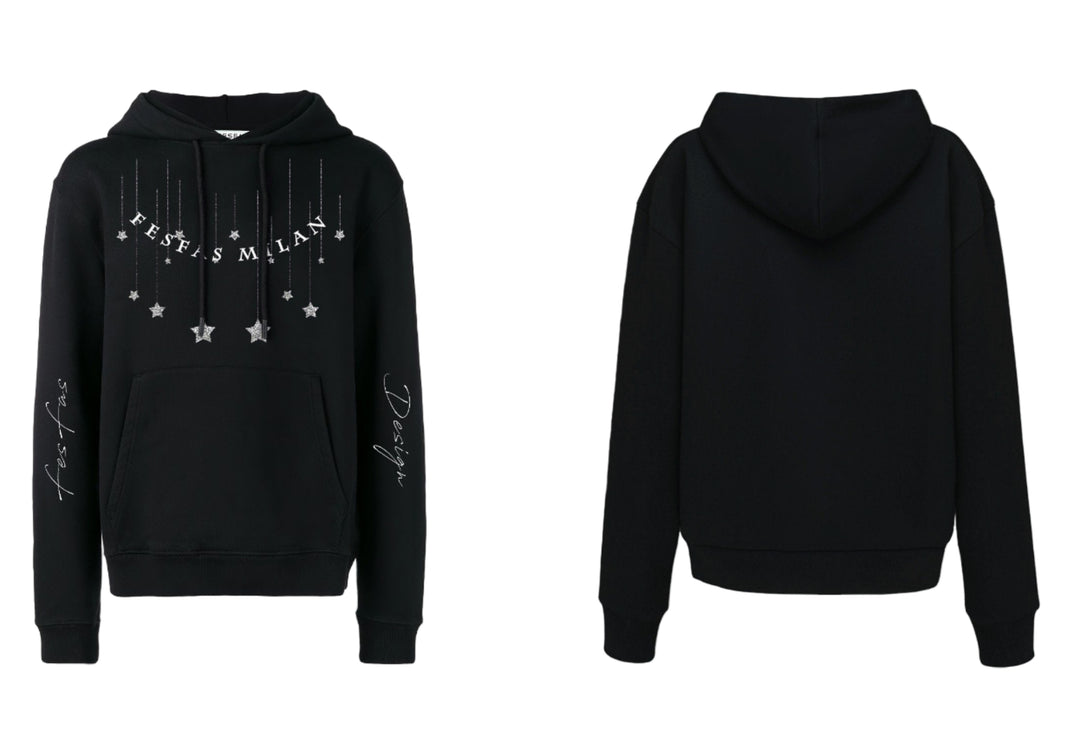 FesFas Sparkling Stars-print Hoodie | Black | Men