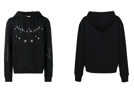 FesFas Sparkling Stars-print Hoodie | Black | Men