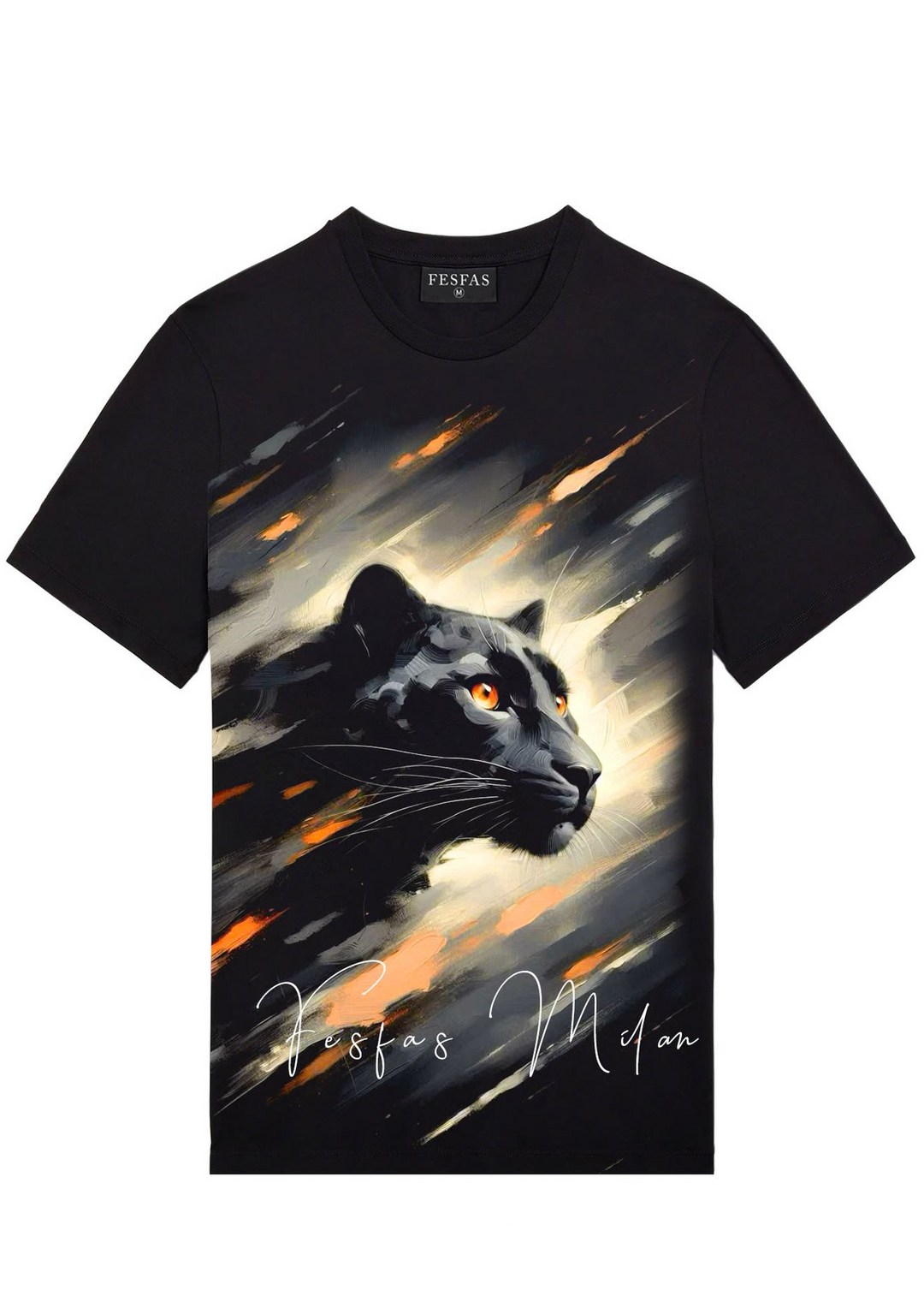 FesFas black panther-print T-shirt | Black | Men