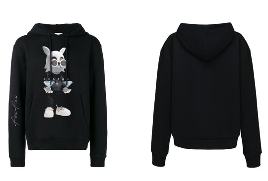 FesFas Diamond Bear-print Hoodie | Black | Men