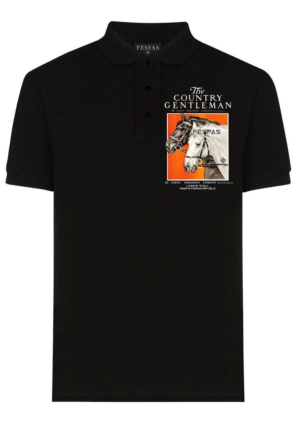 FesFas white horse-print Polo Shirt