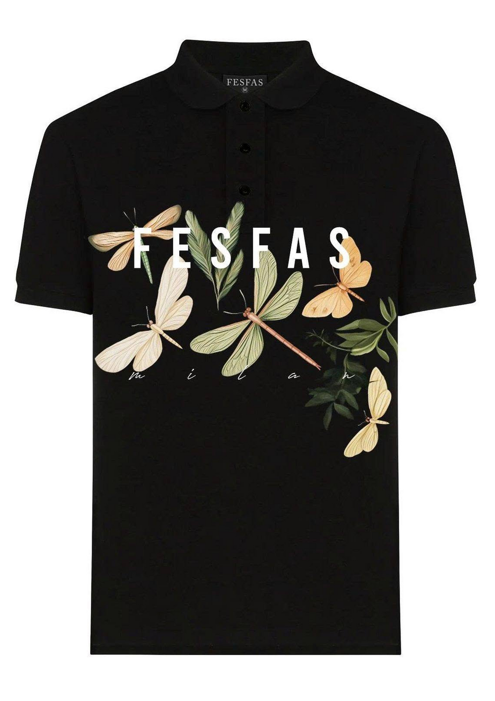 FesFas Dragonfly-print Polo Shirt