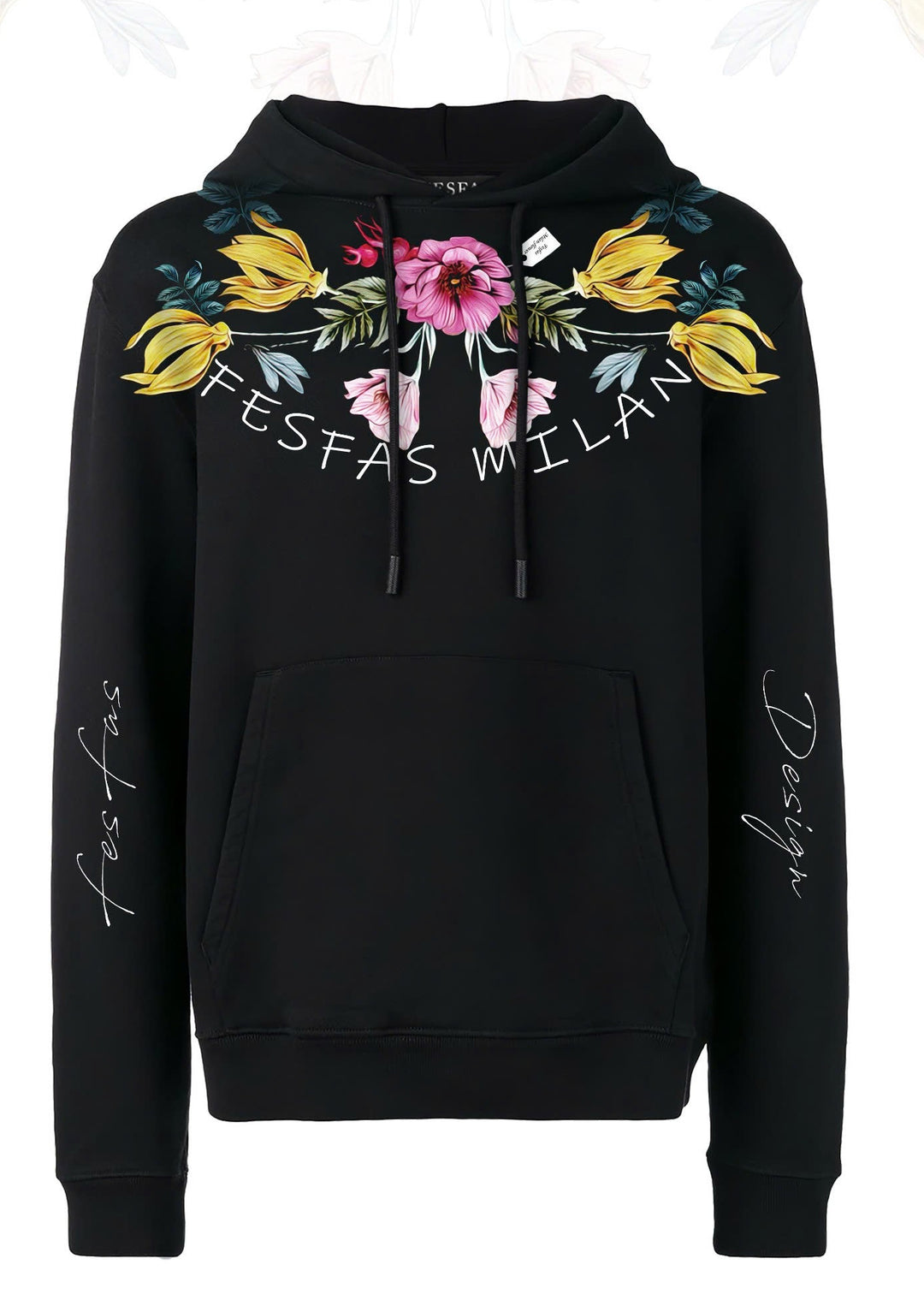 FesFas flower-print Hoodie | Black | Men