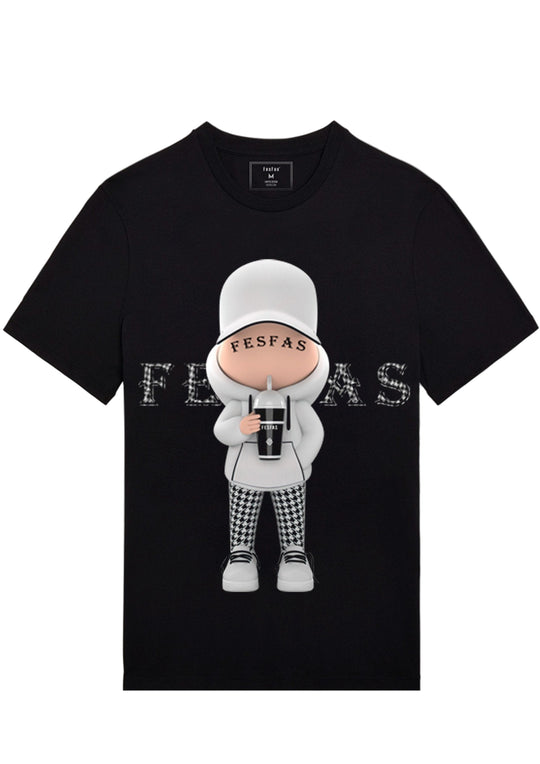 FesFas Cool Boy-print T-shirt | Black | Men