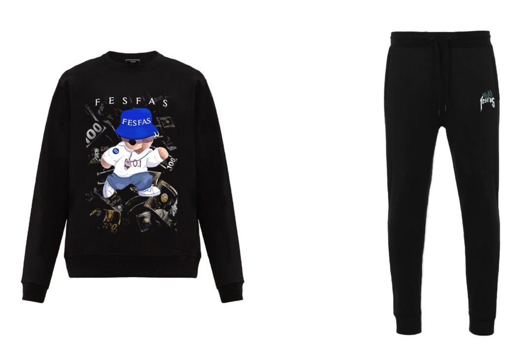 FesFas Bear-print Sweatshirt | Black | Men