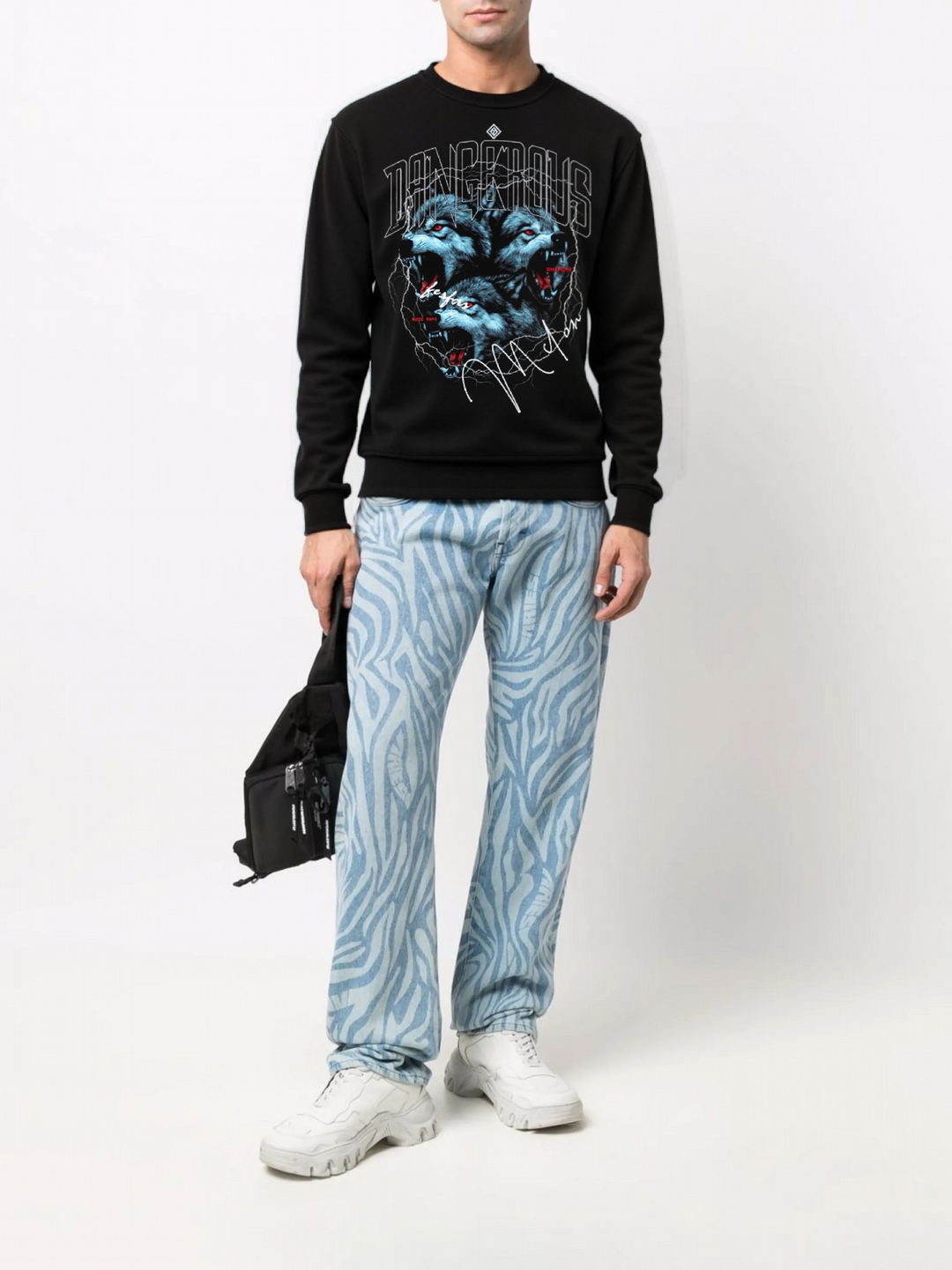 FesFas wolves-print Sweatshirt | Black | Men