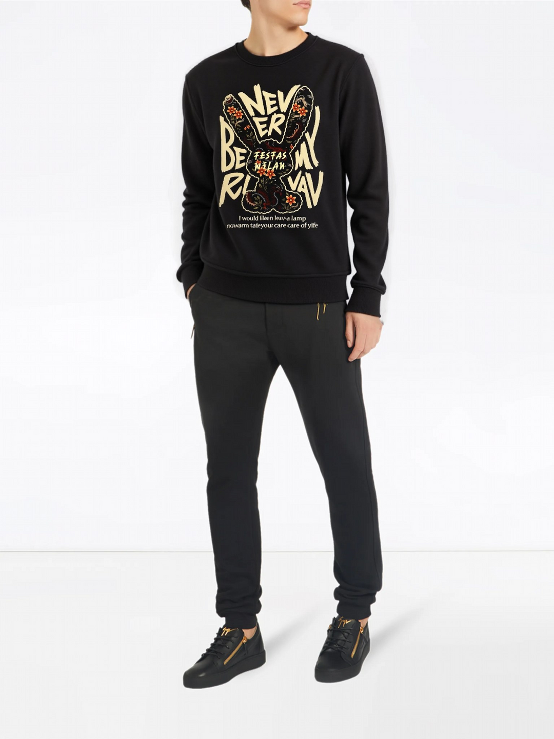 FesFas bunny-print Sweatshirt | Black | Men