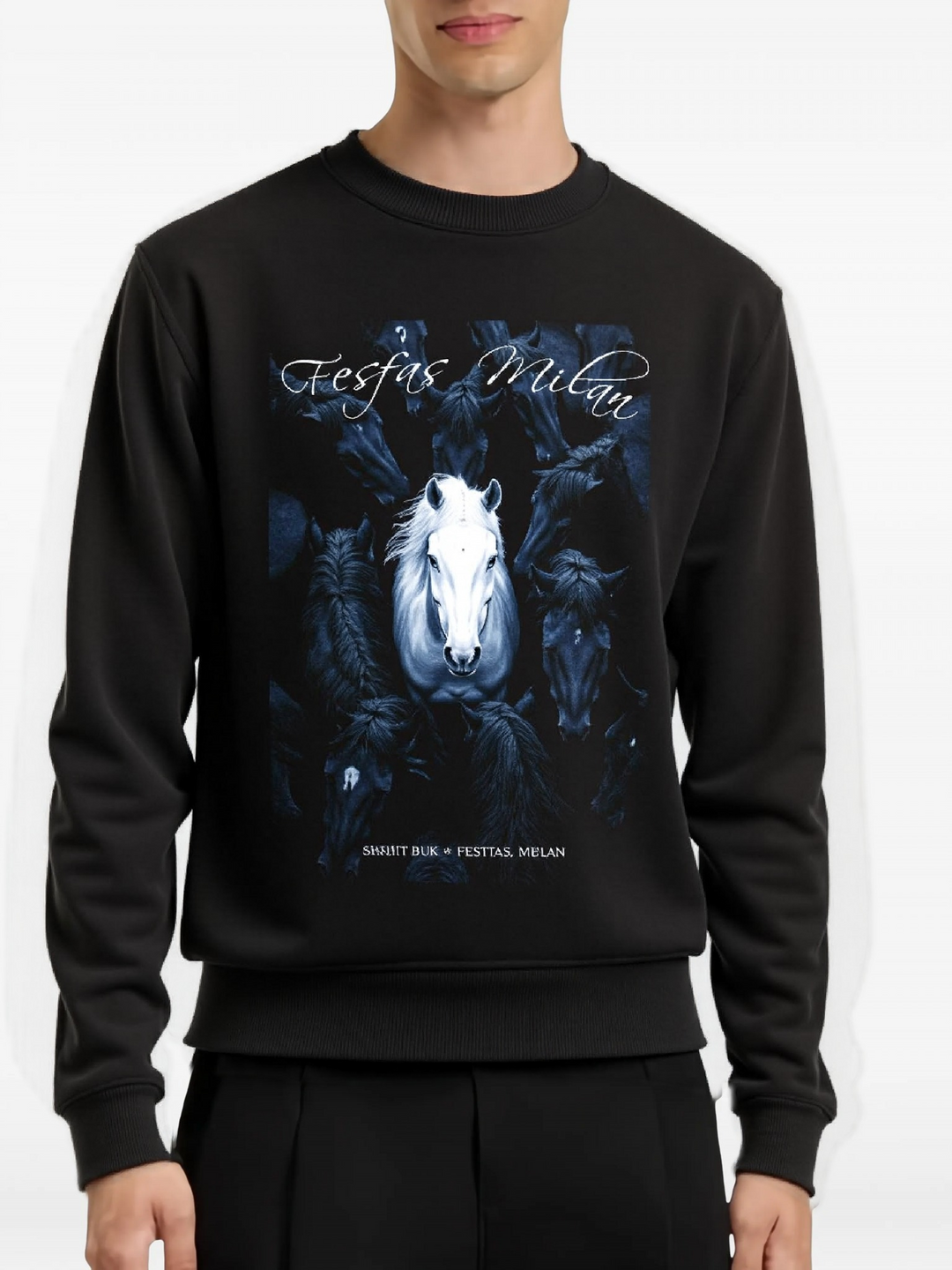 FesFas horse-print Sweatshirt | Black | Men