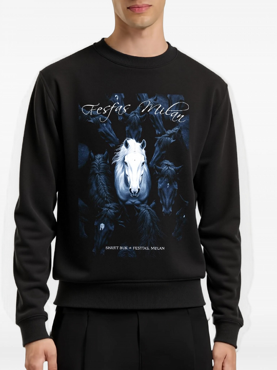 FesFas horse-print Sweatshirt | Black | Men