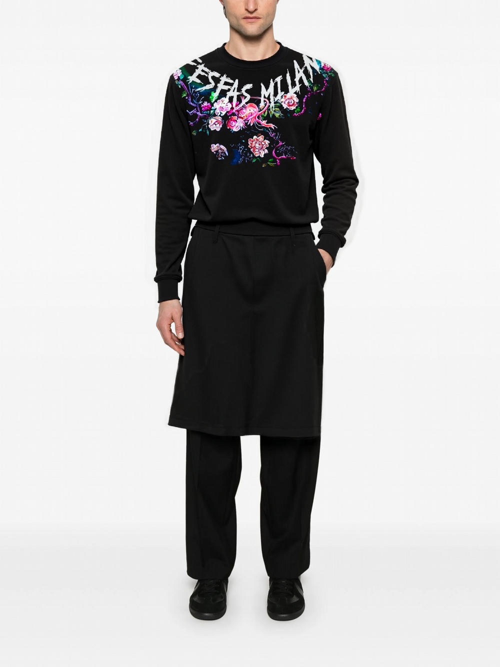 FesFas flowers-print Sweatshirt | Black | Men
