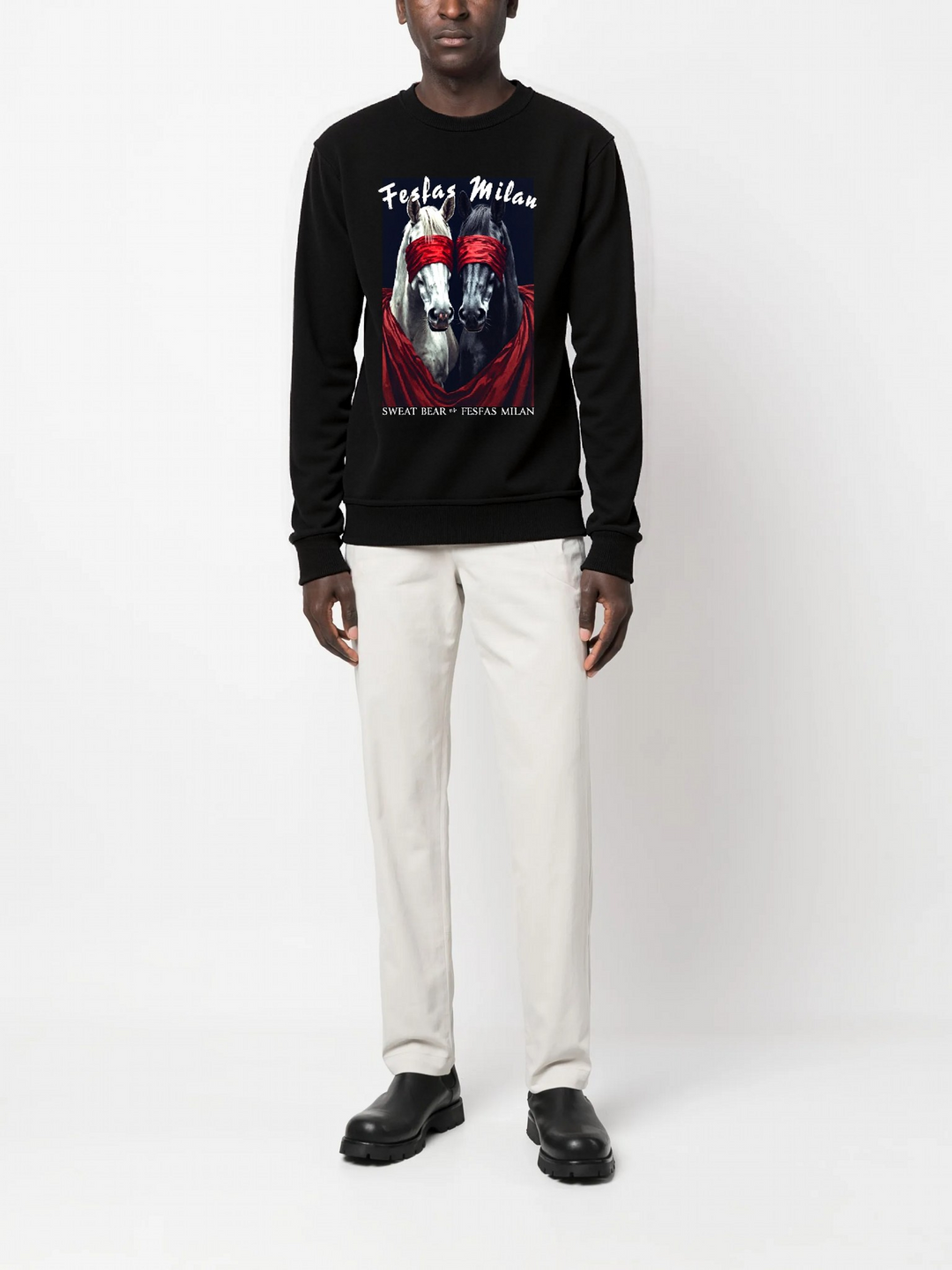 FesFas horse-print Sweatshirt | Black | Men