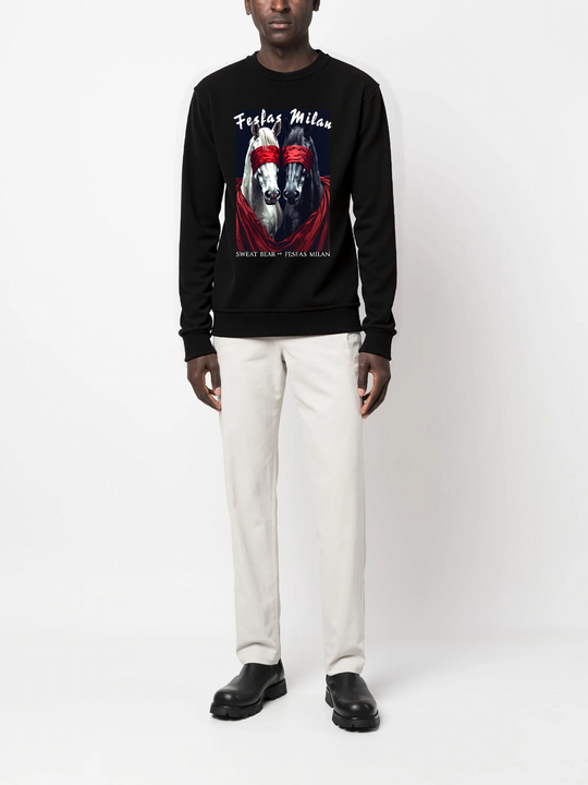 FesFas horse-print Sweatshirt | Black | Men