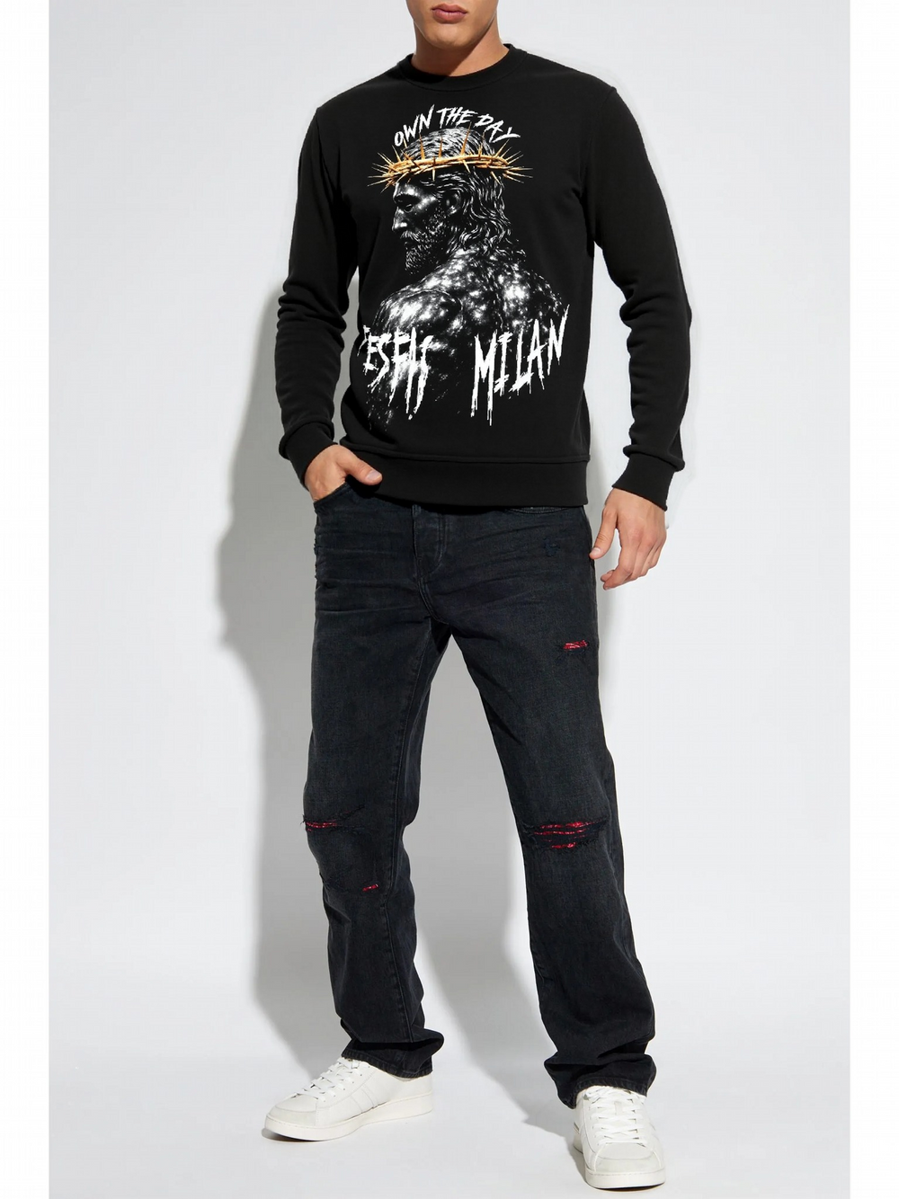 FesFas graphic-print Sweatshirt | Black | Men