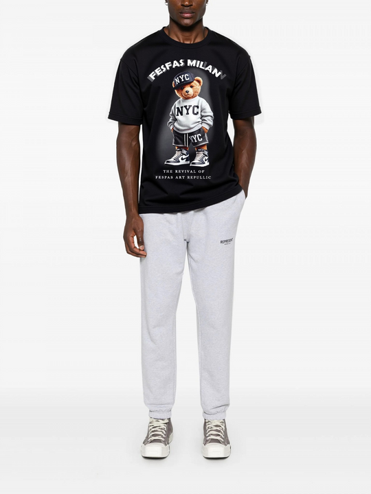 FesFas Bear-print T-shirt | Black | Men