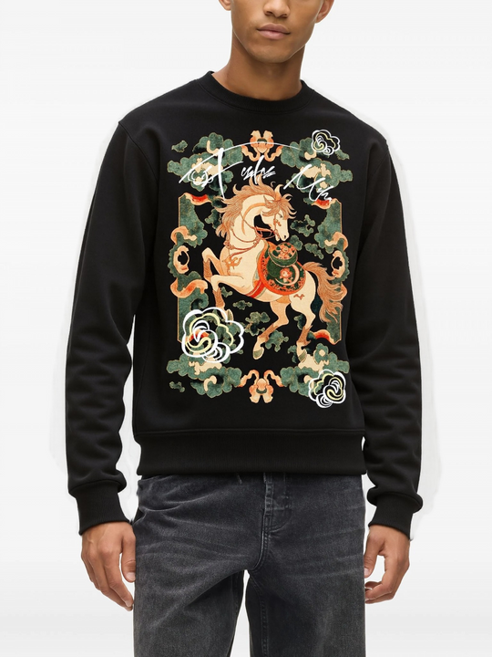 FesFas horse-print Sweatshirt | Black | Men