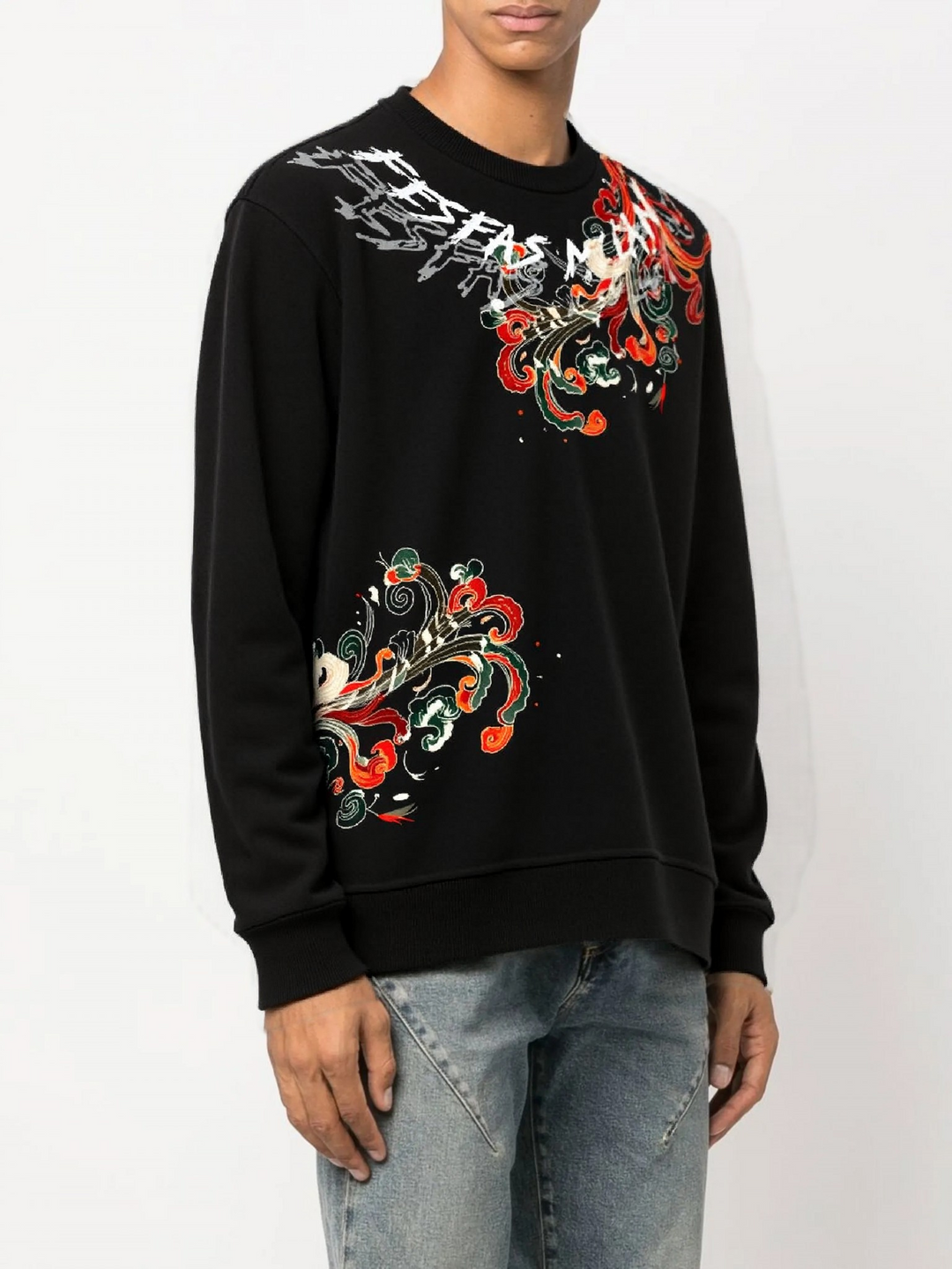 FesFas cloud-print Sweatshirt | Black | Men