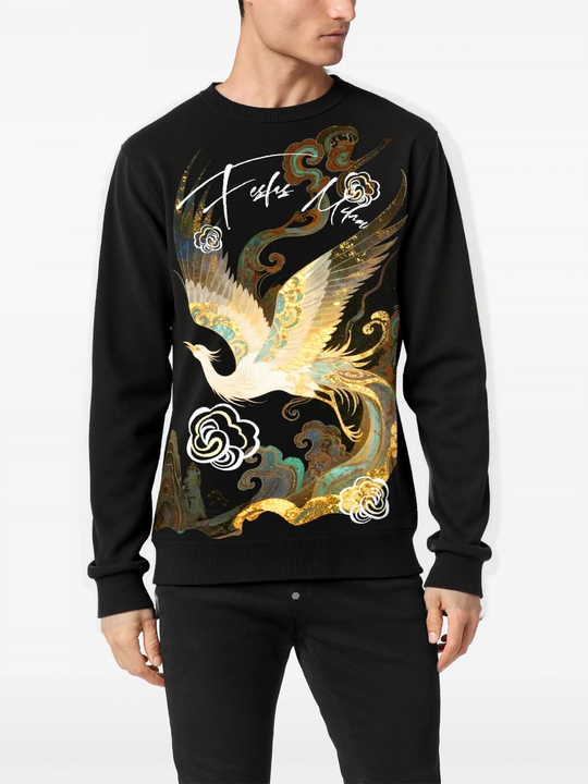 FesFas phoenix-print Sweatshirt | Black | Men