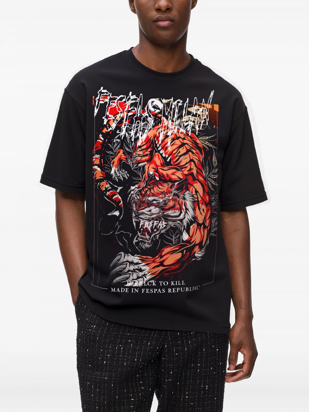 FesFas tattoos-print T-shirt | Black | Men