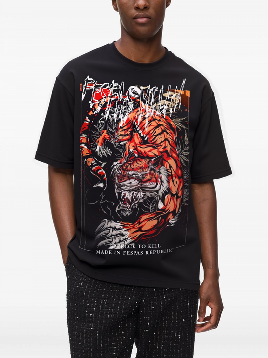 FesFas tattoos-print T-shirt | Black | Men