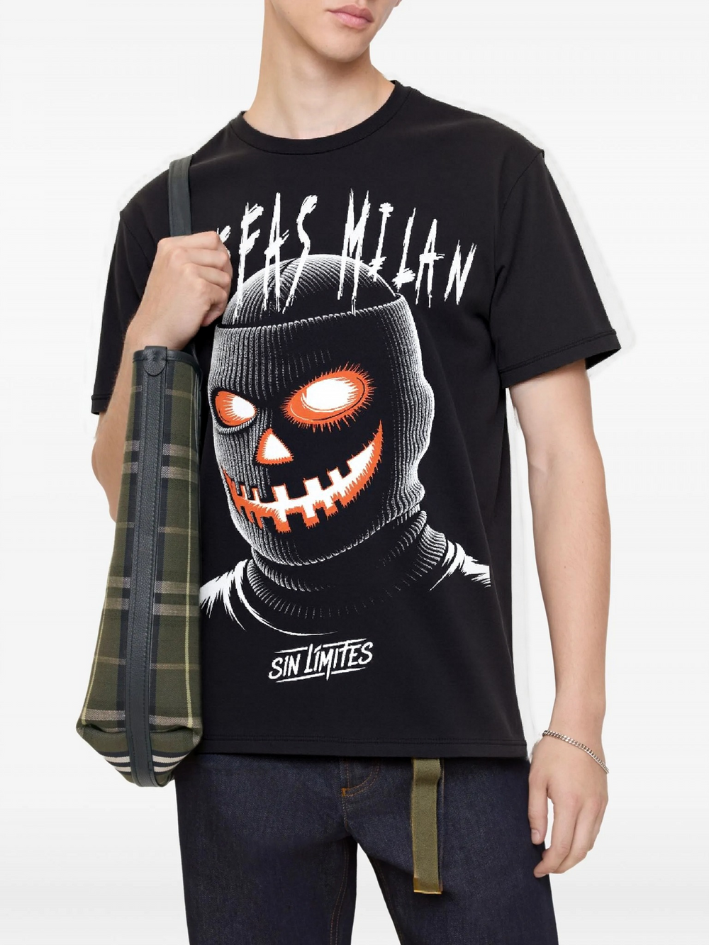 FesFas pumpkin mask-print T-shirt | Black | Men
