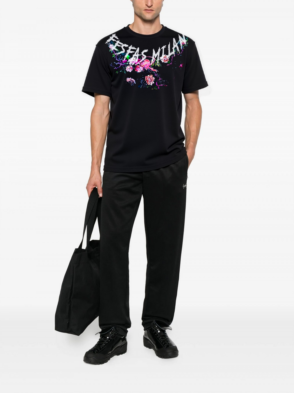 FesFas flowers-print T-shirt | Black | Men