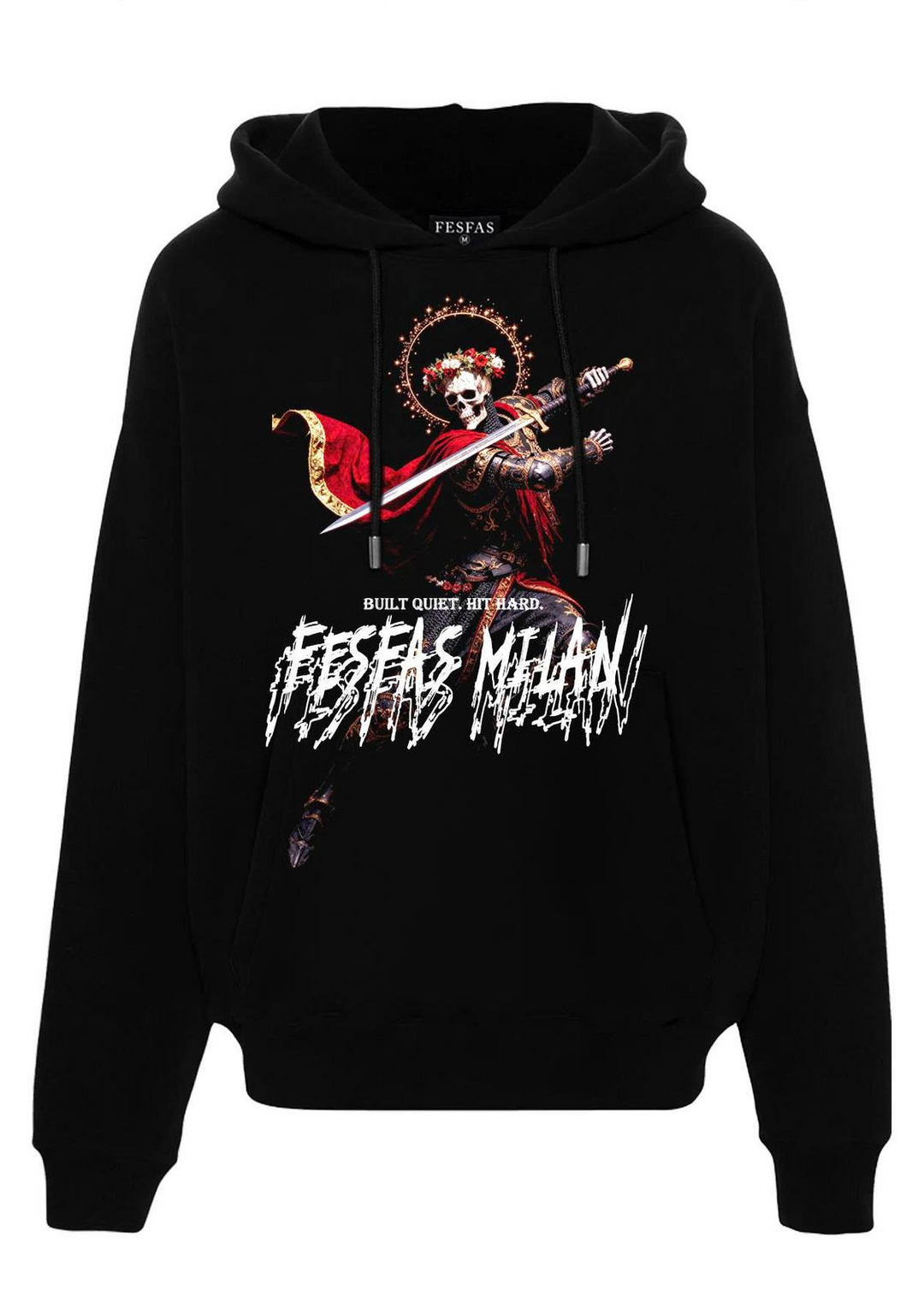 FesFas bone knight-print Hoodie | Black | Men