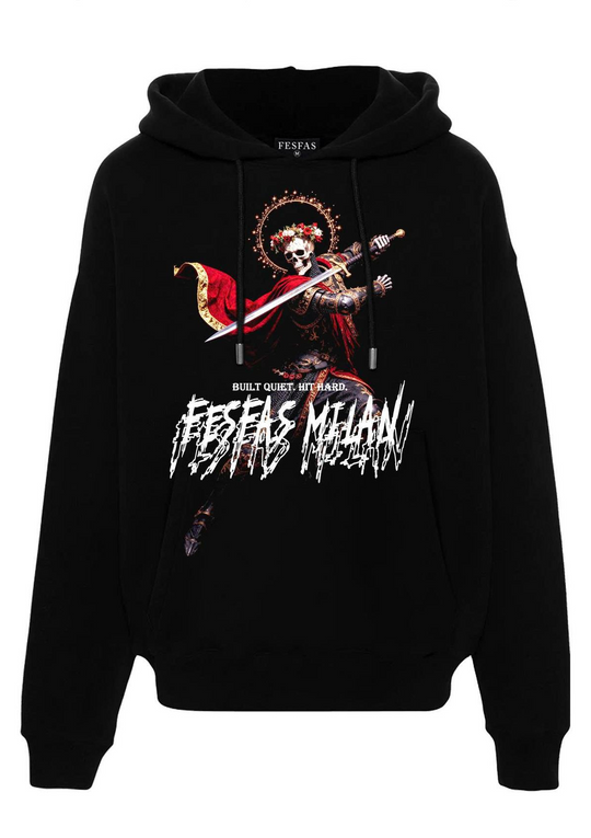 FesFas bone knight-print Hoodie | Black | Men