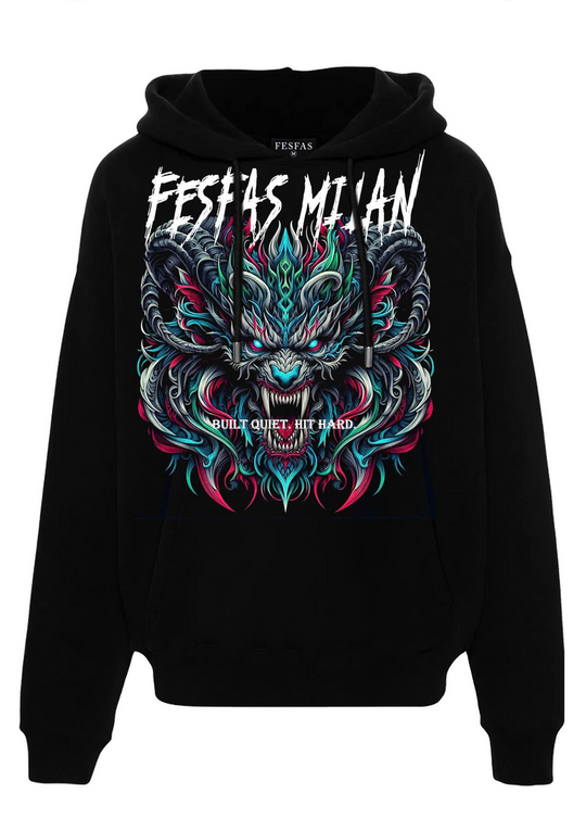 FesFas dragon-print Hoodie | Black | Men