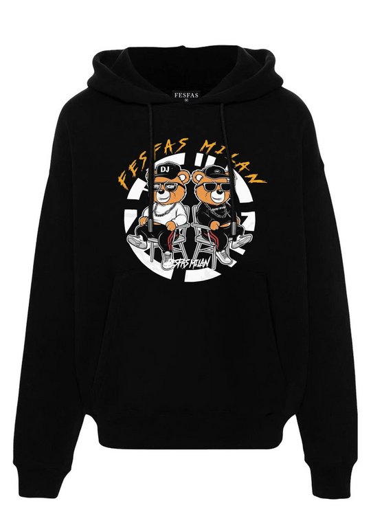 FesFas bear-print Hoodie | Black | Men
