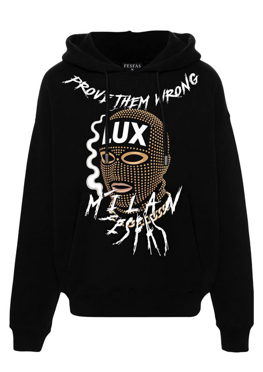 FesFas mask-print Hoodie | Black | Men