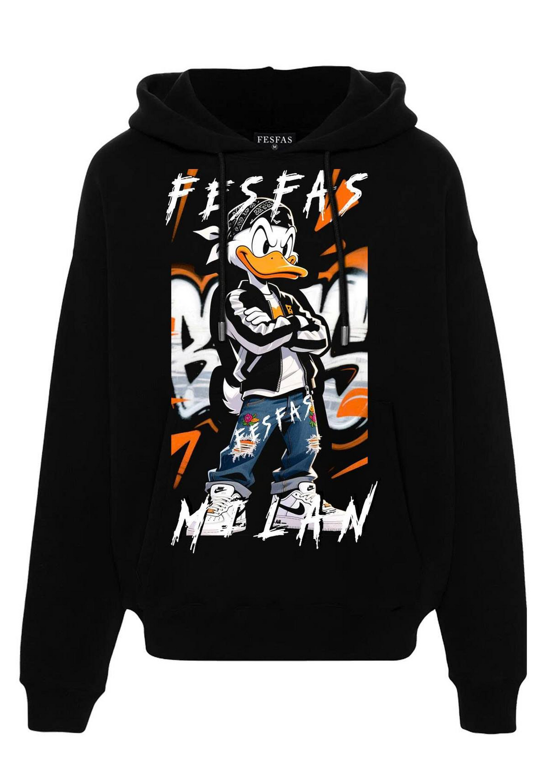 FesFas cartoon-print Hoodie | Black | Men