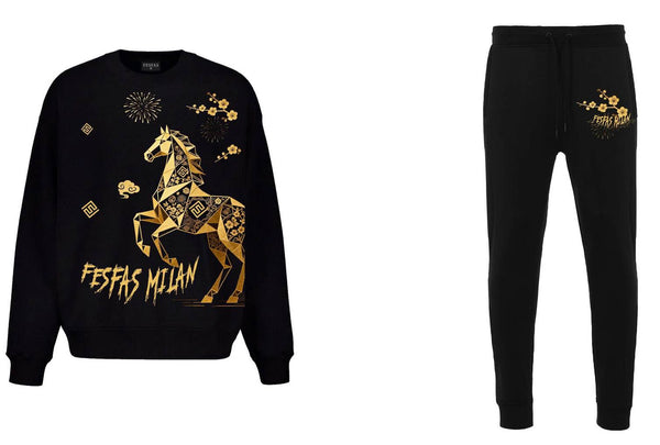 FesFas horse-print Sweatshirt Set