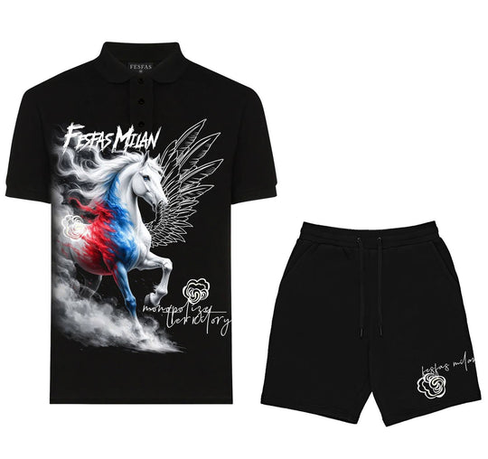 FesFas horse-print Polo Set | Men | Black