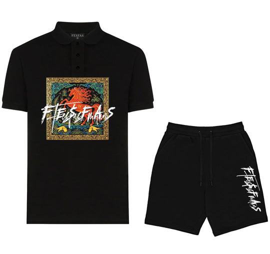 FesFas horse-print Polo Set | Men | Black