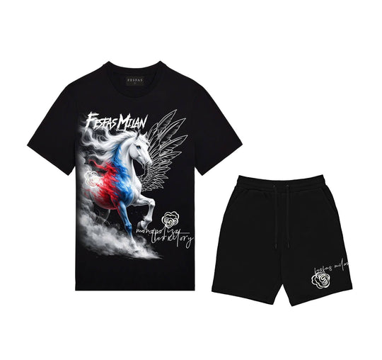 FesFas horse-print T-shirt Set | Black | Men