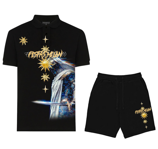 FesFas knight-print Polo Set | Men | Black