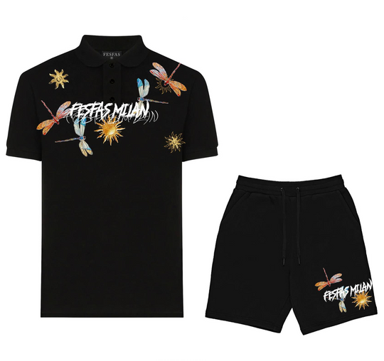 FesFas dragonflies-print Polo Set | Men | Black