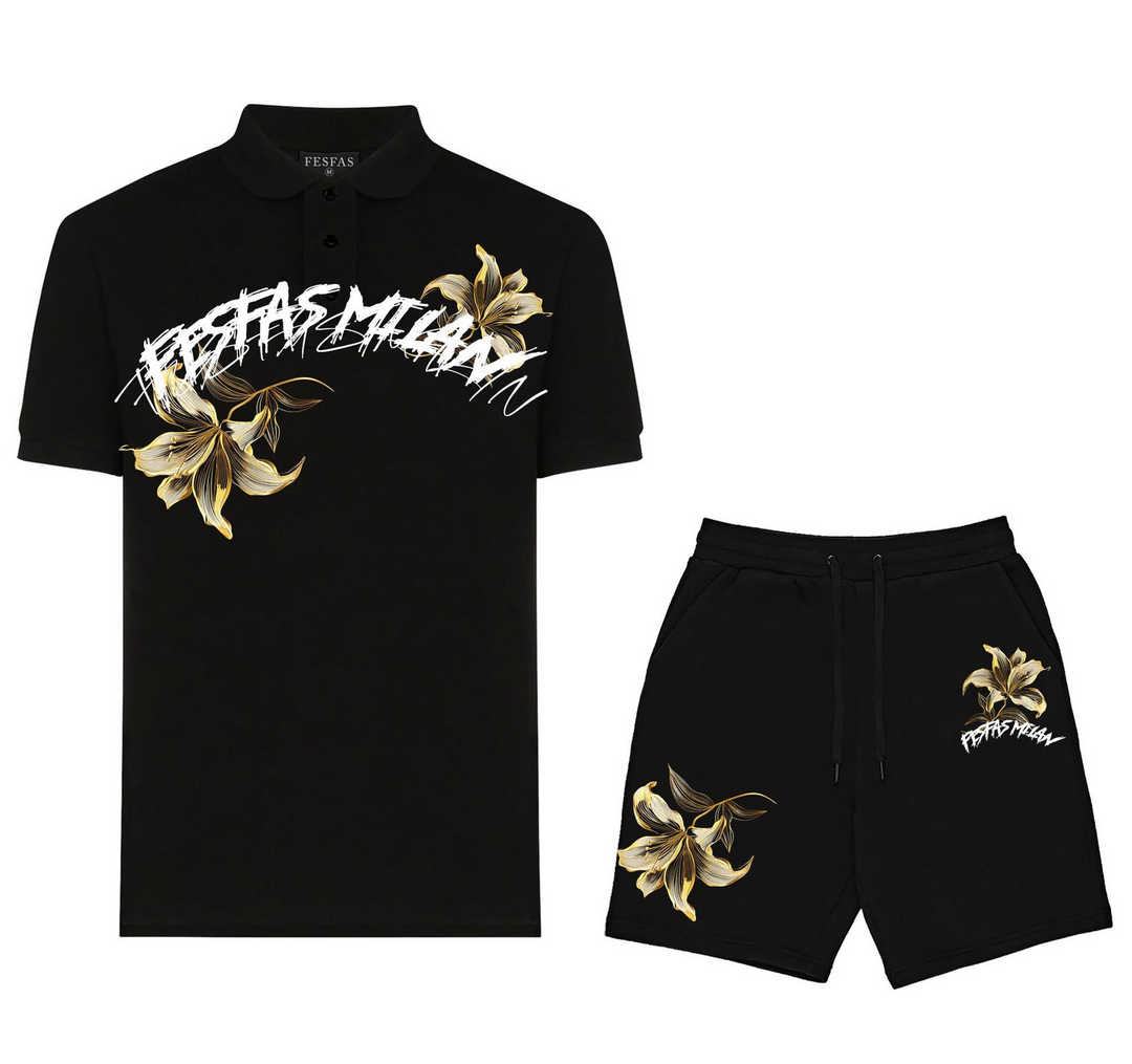 FesFas lily-print Polo Set | Men | Black
