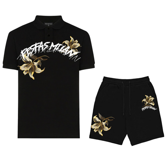 FesFas lily-print Polo Set | Men | Black