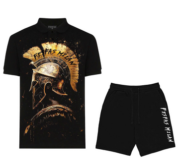FesFas sparta-print Polo Set | Men | Black