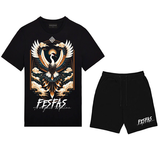 FesFas phoenix-print T-shirt Set | Black | Men