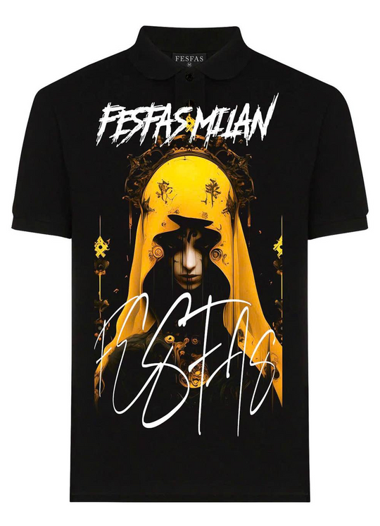 FesFas goddess-print Polo Shirt