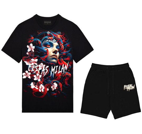 FesFas medusa-print T-shirt Set | Black | Men